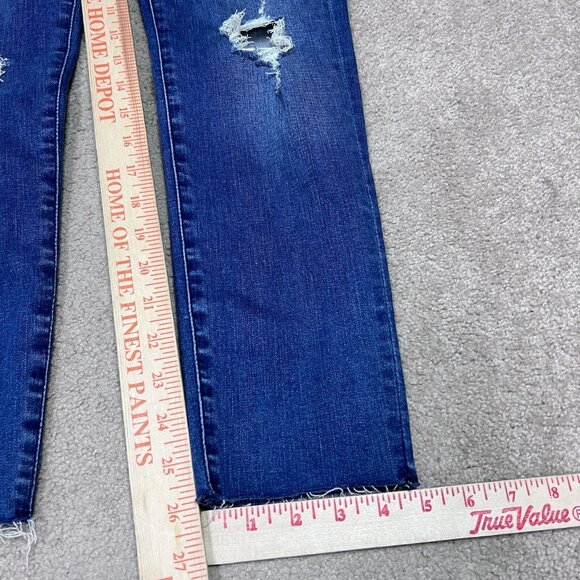 Abercrombie & Fitch Ultra High Rise Super Skinny Jeans Blue Distressed 12S NWT - Picture 4 of 13
